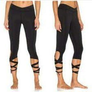 Free People Movement Black Turnout Tie Leggings - Size L